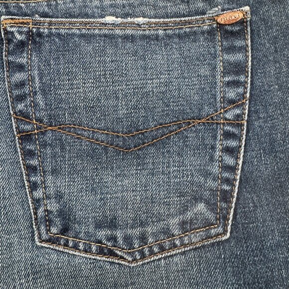 Mavi Jeans Womens Relaxed Flare Low Rise Medium Wash Denim Size 35W - Picture 6 of 7